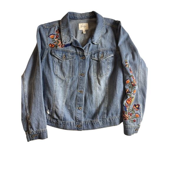 Jessica Simpson Jackets & Blazers - Jessica Simpson Denim Jean Trucker Jacket Blue Medium Wash Womens Size 2X